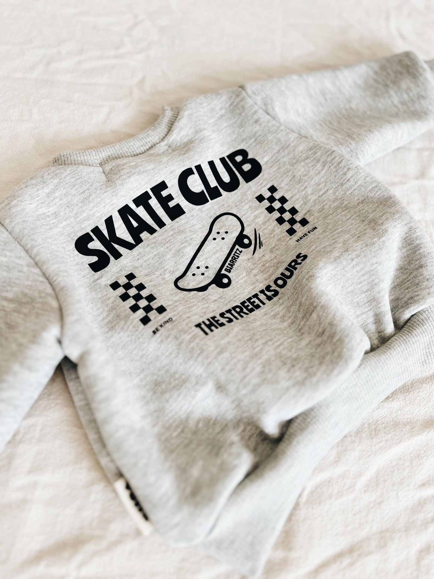 Sweat Gris Melange "Skate club"