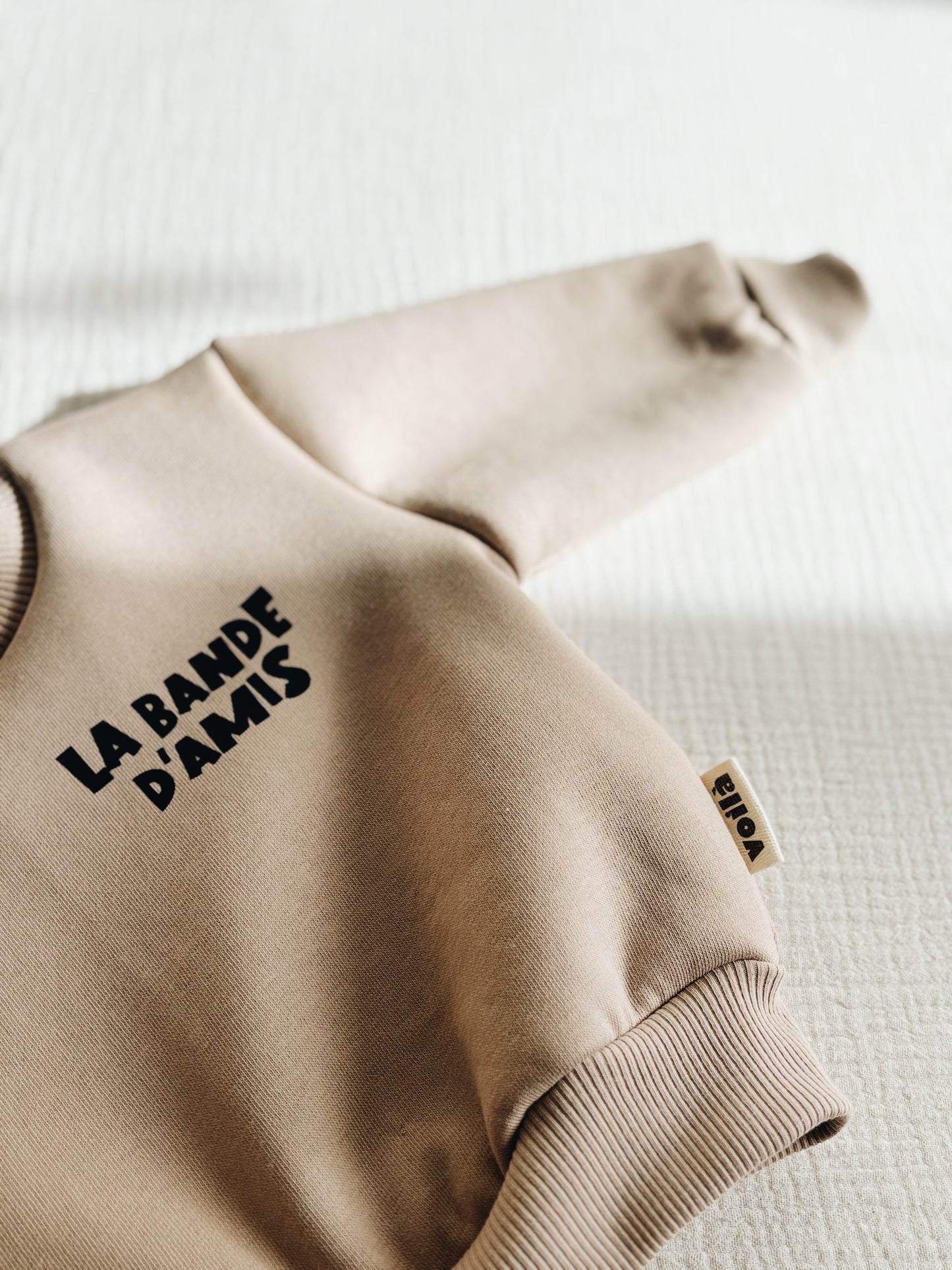 Sweat Beige Foncé "La bande d´amis" À Personnaliser