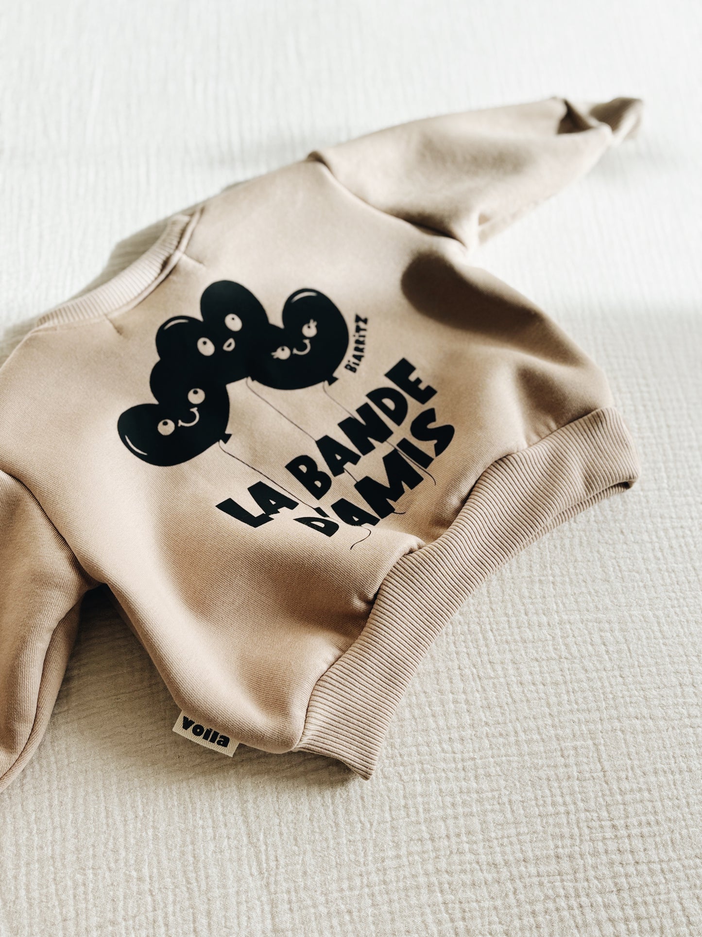 Sweat Beige Foncé "La bande d´amis" À Personnaliser