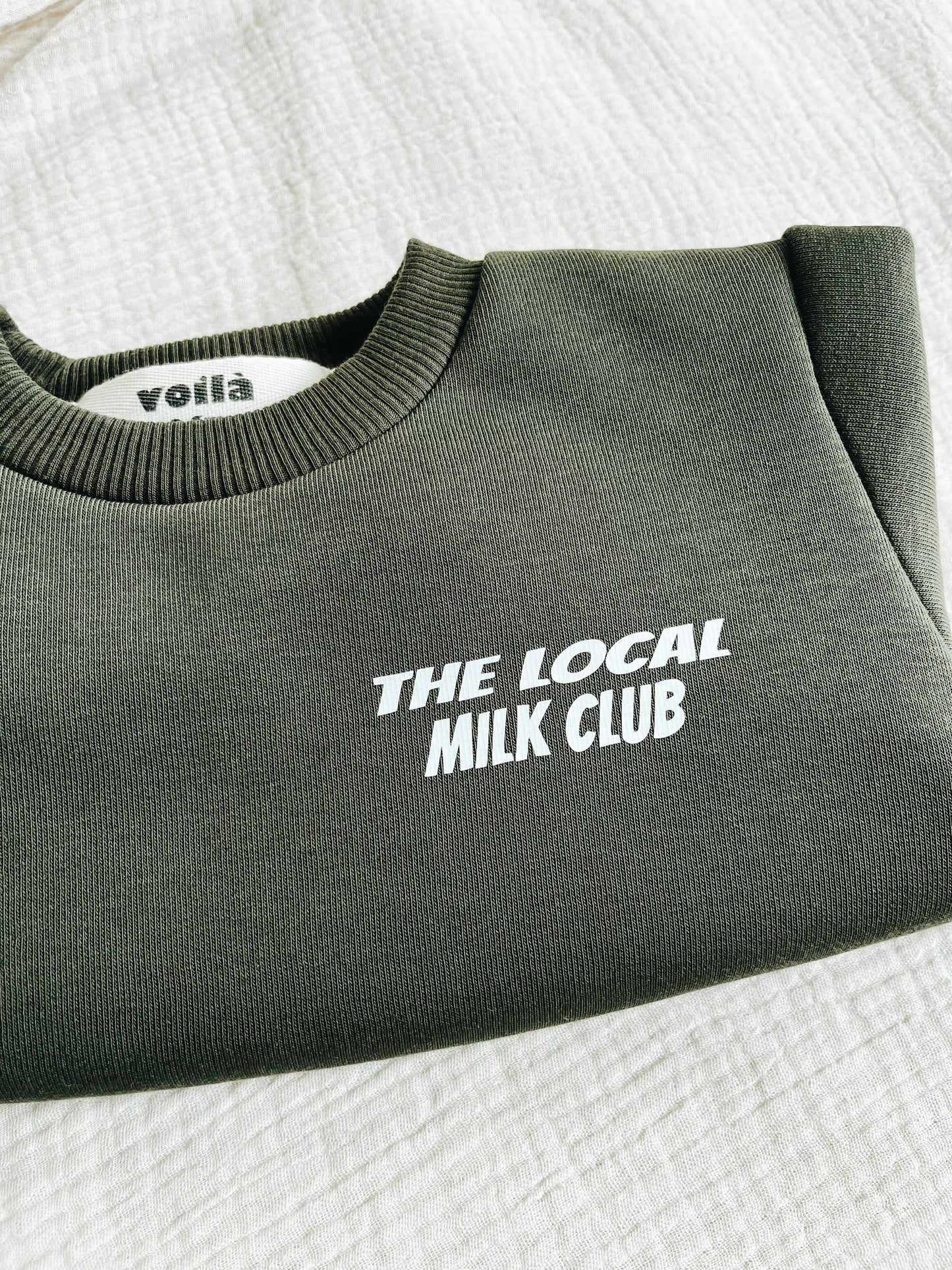 Sweat Vert Foncé "The Local Milk Club" À Personnaliser