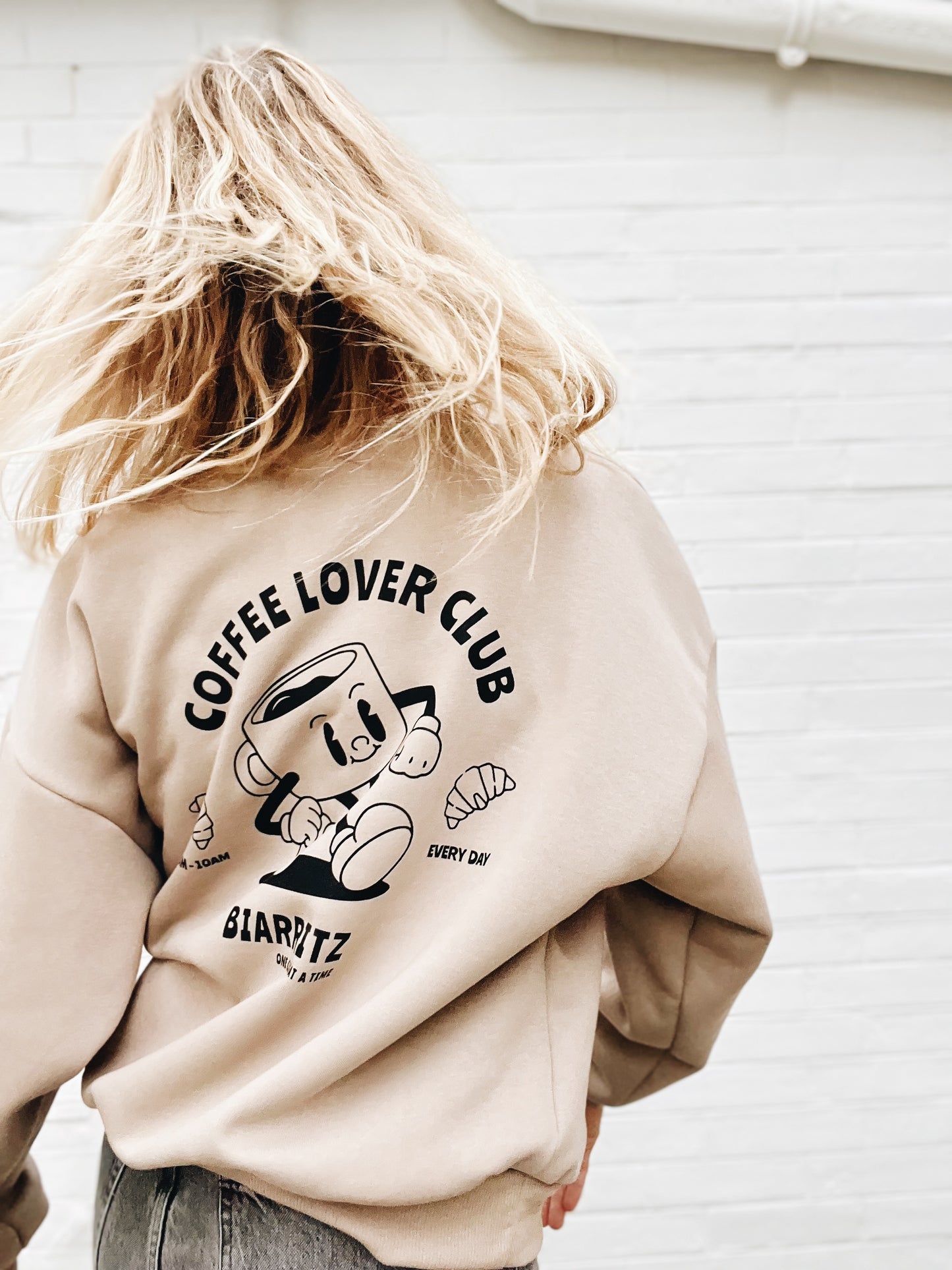 Sweat Femme "Coffee lover club" À Personnaliser