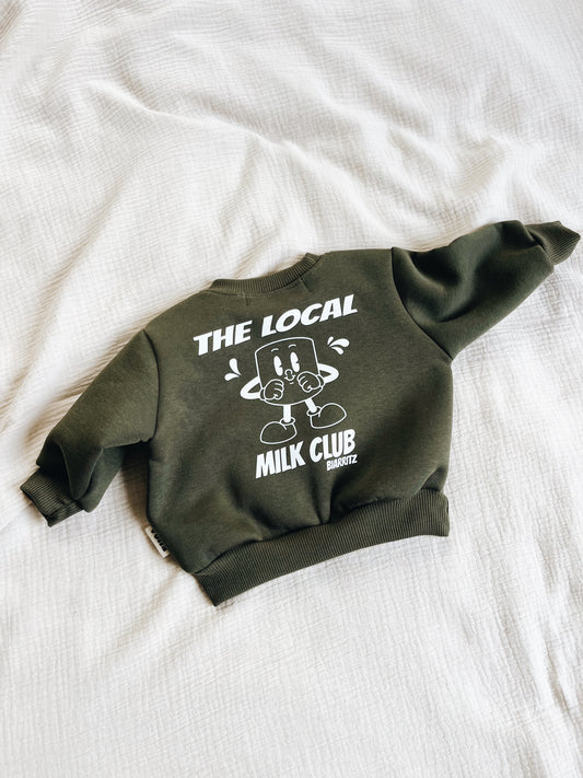 Sweat Vert Foncé "The Local Milk Club" À Personnaliser