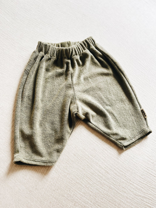 Pantalon Loose Éponge Vert Olive