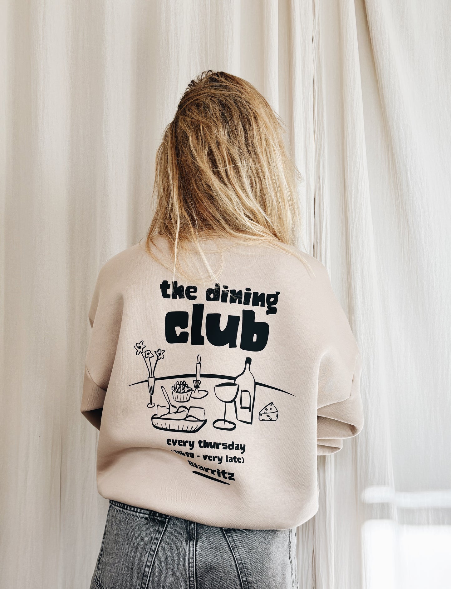 Sweat Femme "The dining club" À Personnaliser